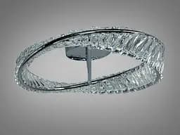 Вишукана стельова LED-люстра з кришталем Diasha 562/500CH хром, 55Вт, 50 см, до 15m² - мініатюра 3