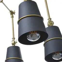 Люстра Brille павук стельова E27 60W GR (BL-392C/6) - мініатюра 7