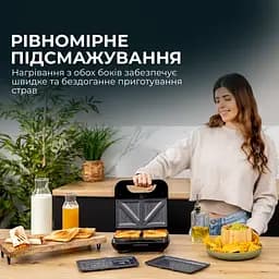 Мультимейкер 3 в 1 (гриль/вафельниця/бутербродниця) CECOTEC Rock&Toast Combo - мініатюра 6
