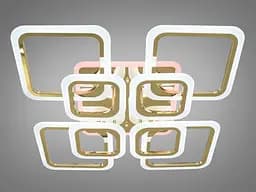 Люстра стельова LED Diasha A8060/4+4G, 145W, 3200K-6000K, золото, сучасний стиль для дому - мініатюра 3