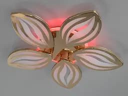 Стельова люстра з диммером і LED підсвічуванням, колір золото, 95W - мініатюра 2