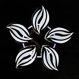 Люстра стельова LED Splendid Ray LK23/5, 120W, чорна/біла, сучасний стиль, з пультом, димер - мініатюра 6