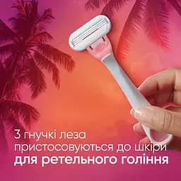 Одноразові станки для гоління Gillette Venus Smooth Miami жіночі 3 шт. - мініатюра 5