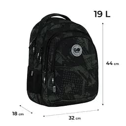 Рюкзак GoPack Teens 162L-3 Чорний (GO26-162L-3) - мініатюра 2