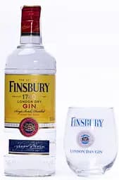 Набір джин Finsbury London Dry Gin 37.5% 0.7 л + склянка 465 мл - мініатюра 2
