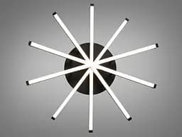Стильна чорна LED люстра Diasha SX813/5BK 70W до 16 м2 у сучасному стилі - мініатюра 4