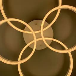 Стельова LED люстра в білому корпусі на 4 кільця Line.F A 8008/2+2 WH - мініатюра 6