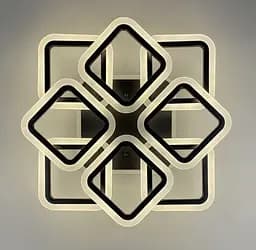 LED люстра на 4+4 ріжки квадратної форми Line.F A 2400/4+4S RGB BK - мініатюра 3