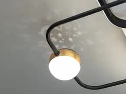 Люстра стельова LED Diasha MX2990-2+2A WH+BK, 55W, біло-чорна, сучасний стиль для коридору, спальні, кухні, кафе - мініатюра 5
