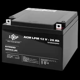 Аккумулятор AGM LPM 12V - 26 Ah - мініатюра 2
