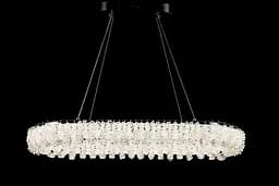 Сучасна підвісна кришталева люстра L33038/800x380/1 LED (CH) - хром, 120 Вт, діаметр 80 см, від 17 до 25 м2 - мініатюра 6