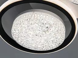 Стильна LED-люстра Diasha 2561WH+BK DIMMER 58W, 3190 lm, 52x25 см з пультом - мініатюра 6