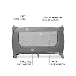 Дитячий манеж Hauck Sleep N Play Go Plus Grey, сірий (60081-8) - мініатюра 2