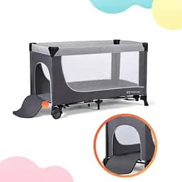 Ліжко-манеж Kinderkraft Leody Grey (KCLEOD00GRY0000) - мініатюра 8