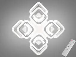 Люстра стельова LED Diasha HAS8060/4+4WH, 120W, білий, хай-тек стиль для коридору, вітальні, спальні