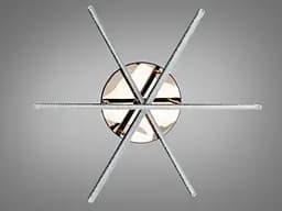 Сучасна стельова LED-люстра Diasha SX1007/3BK, чорна, 48W, акрилові світлові панелі - мініатюра 5