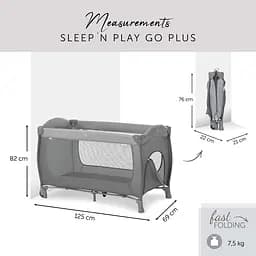Дитячий манеж Hauck Sleep N Play Go Plus Grey, сірий (60081-8) - мініатюра 3