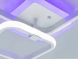 Люстра стельова LED біла 48Вт 2 модулі пульт - мініатюра 5