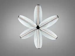 Елегантна стельова LED люстра Diasha 2407/6L CG хром 75W з пультом диммер 67 см 12–20 м2 - мініатюра 3