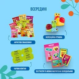 Набір 14 продукції Різдвяний бокс Снек Трек з іграшкою та стікером Bob Snail 107 г - мініатюра 3