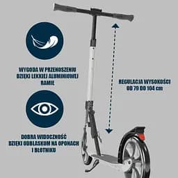 Самокат Hudora Bigwheel Advanced 205 Black-Gray (14153) - мініатюра 2