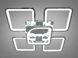 Світлодіодна люстра смарт світильник з пультом dimmer, 115W, хром - мініатюра 2