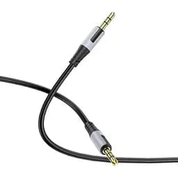 Кабель - адаптер Borofone BL19 - аудіо шнур перехідник Mini Jack 3.5 мм 1 м чорний - мініатюра 4