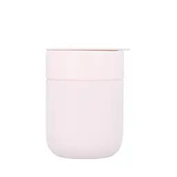 Кавові чашки 295 мл з кришками OldBro Cute Travel Mugs з захисним силіконовим чохлом Pink - мініатюра 2