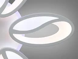 Люстра стельова LED Diasha 8090/6WH, 80W, 3200K-6500K, білий метал, сучасний стиль, з пультом, диммер, для дому - мініатюра 5