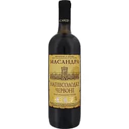 Вино Массандра Ординарное столовое красное полусладкое 0.75 л