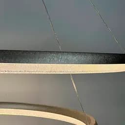 LED люстра підвісна в подвійному кільцевому корпусі Ø 65+83 см | Line F | Арт. MJ342-800+600 Ice Flower Silver - мініатюра 3