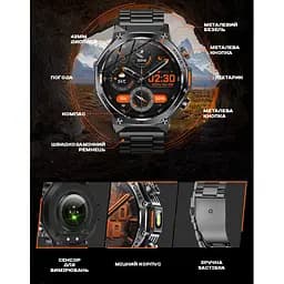 Годинник Smart Surf X Pro Black Rubber, 2 ремінця - мініатюра 24