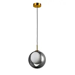Подвесной светильник Levistella 800P3309-1 SM+WH E27, E27, Черный металл, белый плафон, для гостиной