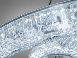 Підвісна люстра LED чорна 2 кільця 54 Вт до 9 м² - мініатюра 4
