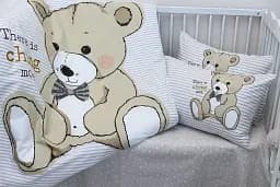 Комплект постільної білизни в ліжечко Tag Tekstil Teddy grey для немовлят Ведмедик (сірий) - мініатюра 2