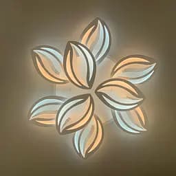 Стельова LED люстра біла на 9 пелюсток Line.F RGB підсвітка є - мініатюра 5