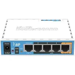 Маршрутизатор Mikrotik RB951Ui-2ND hAP with 650MHz CPU, 64MB RAM, 5xLAN, built-in 2.4Ghz 802.11b/g/n