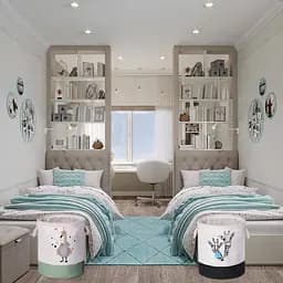 Корзина для Іграшок і Білизни Органайзер Lovely Svi 45 на 35 см Два Жирафа (426012021) - мініатюра 2