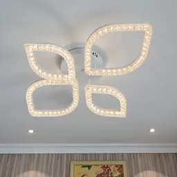 Стельова LED люстра Diasha MX4773/2+2WH 68W, 3740 lm, 53x69 см, біла - мініатюра 2