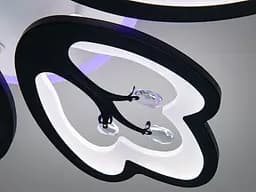 Стельова LED люстра Diasha 8148/5BK LED 3color чорна 5 пелюсток пульт димер - мініатюра 5