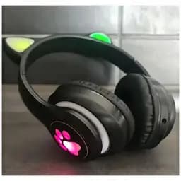 Бездротові дитячі навушники Cat Ear STN-28 Bluetooth з котячими вушками, що світяться чорні - мініатюра 9