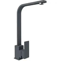 Смеситель кухонный Platinum 179 NES (3007) поворотный однорычажный из нержавеющей стали серый муссон