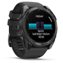 Смарт-годинник Garmin Fenix 8 51 мм AMOLED Чорний/Сірий з силіконовим ремінцем QuickFit 26 мм - мініатюра 3