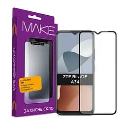 MAKE Защитное стекло MAKE ZTE Blade A34