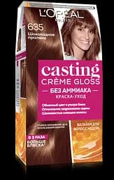 Краска-уход для волос без аммиака L'Oreal Paris Casting Creme Gloss, тон 635 (Шоколадное пралине), 120 мл (A8493076)