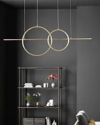 Підвісний світильник, люстра Goldlux 331809 Laura LED 1x42W 4000K 4800Lm IP20 золотий - мініатюра 2