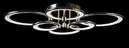 Люстра стельова LED Splendid Ray LT98120/2+2+2, 6 ламп, золото/білий, 84 см, сучасний стиль з димером - мініатюра 2