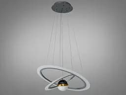 Стельова люстра LED Diasha 2391-600+400GR 85W, сіра, для кафе, вітальні, спальні - мініатюра 3
