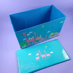 Коробка складна корзина для зберігання речей іграшок Stenson 60*30*35 см WW01365 блакитна - мініатюра 4