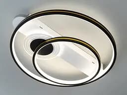 Стельова LED-люстра Diasha MX2247/2WH+BK, подвійне кільце, 64 W, Ø46 см - мініатюра 2